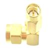 10pcs Adapter Converter RP*SMA Male to SMA Male Right Angle COAXIAL view 4