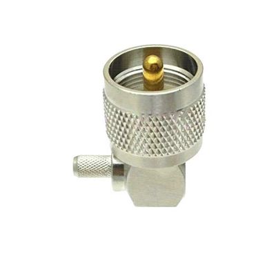 10PCS Connector PL259 UHF Male Plug Crimp RG58 RG142 LMR195 RG400 Cable Right Angle