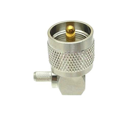 10PCS Connector PL259 UHF Male Plug Crimp RG58 RG142 LMR195 RG400 Cable Right Angle