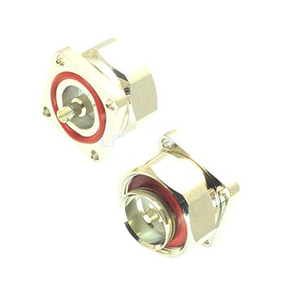 1pc 7/16 DIN Male Plug Center 4 Holes Flange Deck Solder 3.5mm Cup RF Connector