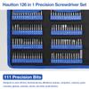 Hautton Precision Screwdriver Set, 126 in 1 Magnetic Screwdriver Kit, Multi-function Professional Repair Tool Kit with Portable Oxford Bag for Phone Laptop PC Watch Electronics and More -Black view 2