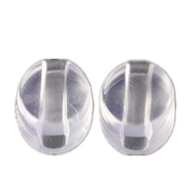 NicelyFit Silicone Round Anti-slip Temple Hooks Stopper End Tips Ear Sock Pieces Tube Temple Sleeve for Glass Sunglass Eyeglass TT005 (Transparent - 1 Pair)