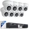 ONWOTE NVR PoE Security Camera System 4K, 16 Channel 6K 12MP Commercial NVR 4TB, 8X 8MP 134 Wired Outdoor IP Cameras with Audio, AI Detection, 8X Cables (Total 480ft), CCTV Kits for Home Businesses view 1