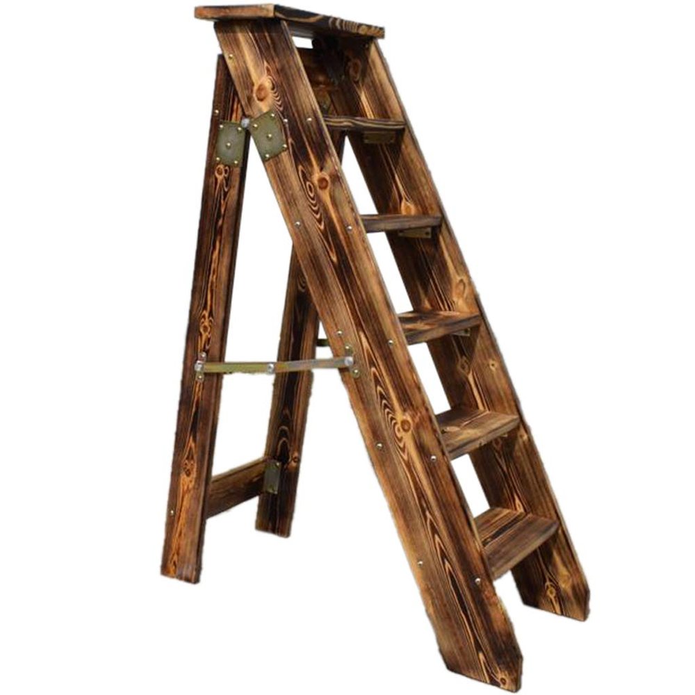 XWZJY Household Large Steps Ladder Foldable Chairs Stool Multifunction Thickening Wooden Stepladder with 6-Layer Wide Pedal,Home Garden Tool,Max Load 150kg