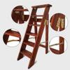 XWZJY Large Steps Ladder Thickening Solid Wood Folding Stepladder with 6 Step Wide Pedal for Courtyard/Indoor and Outdoor,Height 120cm,Max Load 100kg view 2