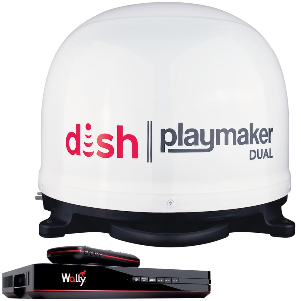 Winegard Dish Playmaker Bundle Automatic Satellite Antenna, White