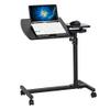 Belovedkai Height Adjustable Portable Office Desk Rolling Laptop Desk Cart Notebook Computer Stand Desk Cart Bed Tray with 4 Wheels (Black 4 Wheels) view 1