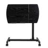 Belovedkai Height Adjustable Portable Office Desk Rolling Laptop Desk Cart Notebook Computer Stand Desk Cart Bed Tray with 4 Wheels (Black 4 Wheels) view 4