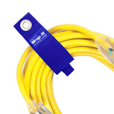 Heavy-Duty Wrap-It Storage Straps - Assorted 10-Pack (Sapphire Blue) - Hook and Loop Storage Strap, Extension Cord Organizer, Hose, Cable Straps, Rope Organizer, Electrical, Hose, Garage Wall Hanger