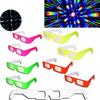 EEkiiqi 100 PAIRS 3D GLASS Rainbow Diffraction 3D Fireworks Glasses Neon Multi-Starbursts for Fireworks Displays/Holiday Lights/Club/Concert Lights (100 Packs) view 1