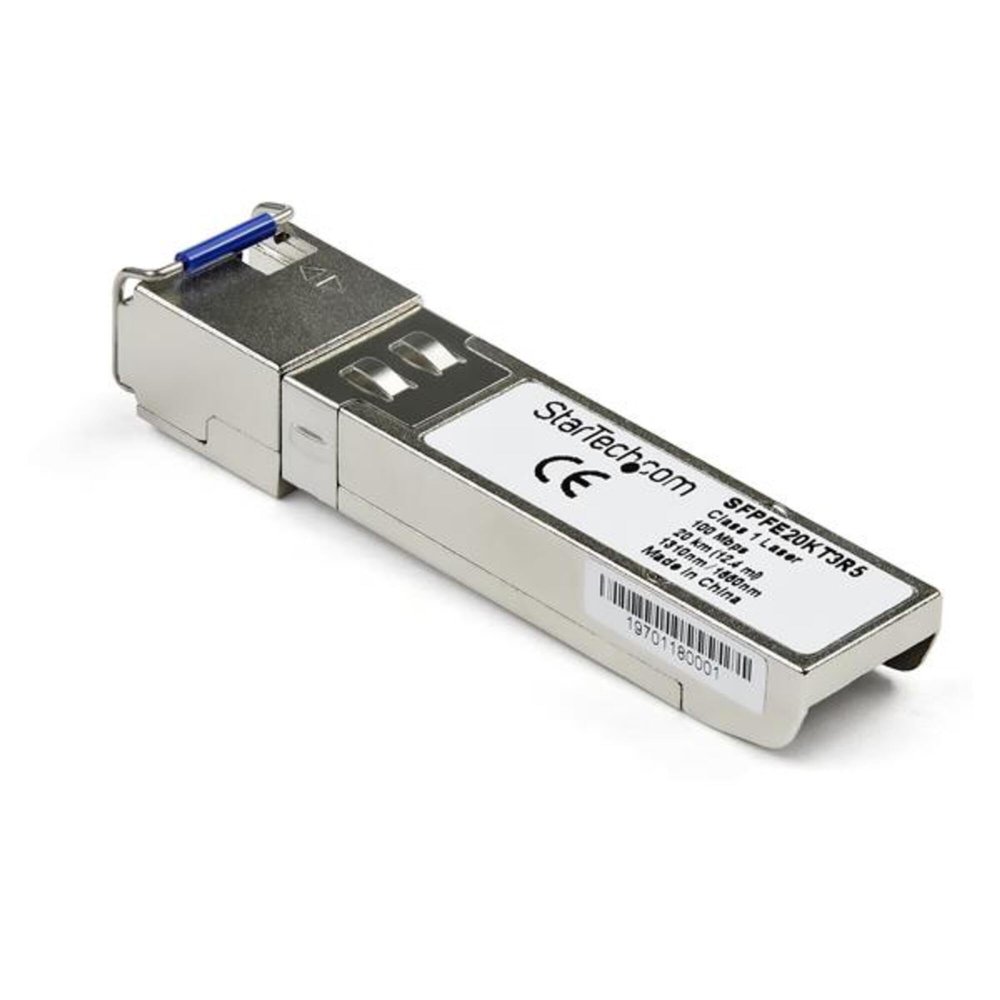 StarTech.com Juniper SFP-FE20KT15R13 Compatible SFP Module - 100BASE-BX-D - 100 Mb Ethernet BiDi Fiber Single Strand SFP - LC 20km (SFPFE20KT5R3)