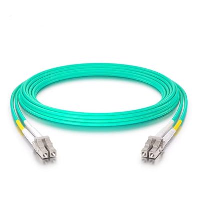 10Gtek Fiber Patch Cable - LC to LC OM3 10Gb/Gigabit Multi-Mode Jumper Duplex 50/125m LSZH Fiber Optic Cord for SFP Transceiver, Aqua, 40-Meter(131ft)