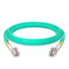 10Gtek Fiber Patch Cable - LC to LC OM3 10Gb/Gigabit Multi-Mode Jumper Duplex 50/125m LSZH Fiber Optic Cord for SFP Transceiver, Aqua, 40-Meter(131ft) view 1
