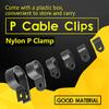 GOTOTOP Cable Clamp, 200 Pcs Black Nylon Screws Plastic Cable Clamps 3/16" 1/4" 3/8" 1/2" 3/4" 1" Clips Fasteners Assortment for Cable Conduit view 2