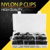 GOTOTOP Cable Clamp, 200 Pcs Black Nylon Screws Plastic Cable Clamps 3/16" 1/4" 3/8" 1/2" 3/4" 1" Clips Fasteners Assortment for Cable Conduit view 4