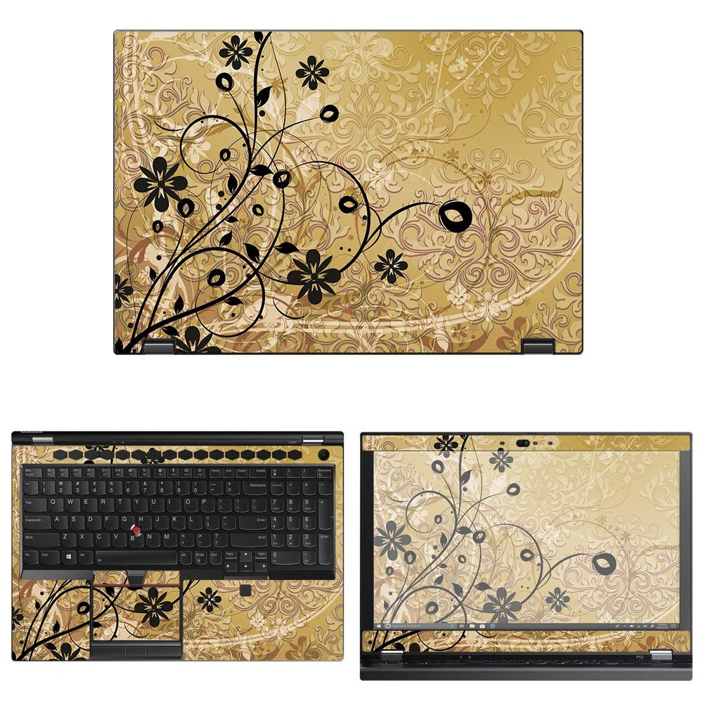 Decalrus - Protective Decal Floral Skin Sticker for Lenovo ThinkPad P53 (15.6" Screen) case Cover wrap LEthnkpd15_P53-167
