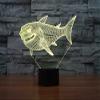 Jinnwell 3D Shark Fish Night Light Lamp Illusion Led 7 Color Changing Touch Switch Table Desk Decoration Lamps Acrylic Flat ABS Base USB Cable Toy (Bus) view 3