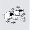 Komar Scribble Elephant Wall Picture | Poster, Picture, Living Room, Bedroom Decoration, Art Print | Without Frame | P104D-50x70 | Size: 50 x 70 cm (Width x Height) view 1