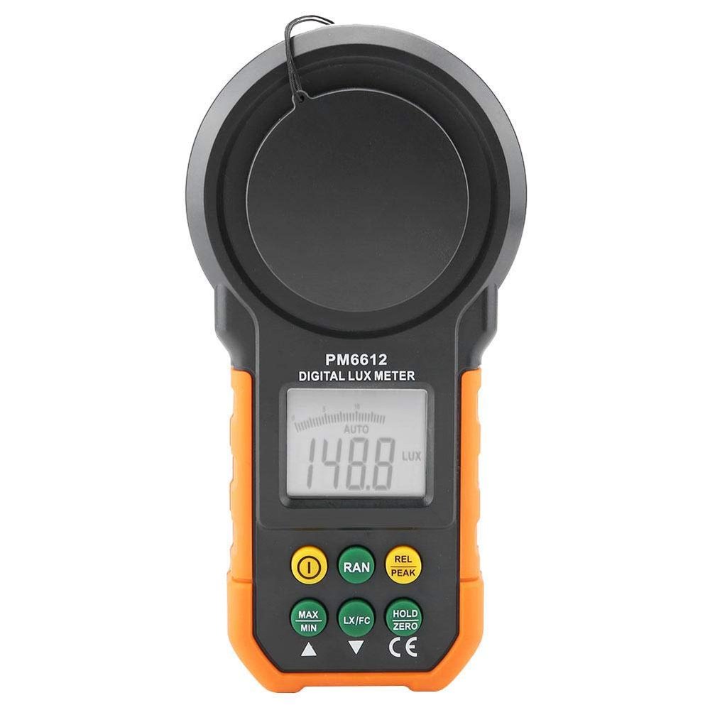 PM6612/PM66 Digital Illuminance Light Meter,Measure Lights 200,000Lux High Precision Environmental Testing Illuminometer for Plants LED Lights Indoor Outdoor Light Tester(PM6612)