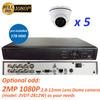 8CH 5in1 (IP, TVI, AHD, CVI, Analog CVBS) Surveillance DVR + 2MP 1080P 2.8-12mm Varifocal Lens Dome Camera (with 1TB HDD, 5 x 2MP 2.8-12mm Dome Camera) view 1