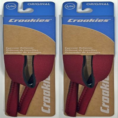Croakies Original Solid Adjustable Eyewear Retainer, S/M - Wine (2-Pack)