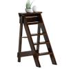 XWZJY Multifunction Storage Shelf Climb Step Ladder Indoor Folding Stepladder with 5 Step Wide Pedal Thickening Solid Wood Flower Rack,34X50X88cm view 1