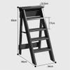 XWZJY Multifunction Storage Shelf Climb Step Ladder Indoor Folding Stepladder with 5 Step Wide Pedal Thickening Solid Wood Flower Rack,34X50X88cm view 2