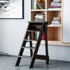 XWZJY Multifunction Storage Shelf Climb Step Ladder Indoor Folding Stepladder with 5 Step Wide Pedal Thickening Solid Wood Flower Rack,34X50X88cm view 4