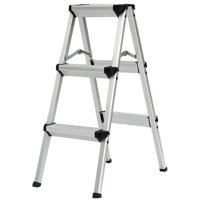 XWZJY Portable Small Ladder Indoor Folding Stepladder with 3 Step Wide Pedal Aluminum Alloy Storage Shelf for Home,Load Bearing 150kg