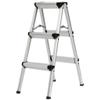 XWZJY Portable Small Ladder Indoor Folding Stepladder with 3 Step Wide Pedal Aluminum Alloy Storage Shelf for Home,Load Bearing 150kg view 1