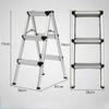 XWZJY Portable Small Ladder Indoor Folding Stepladder with 3 Step Wide Pedal Aluminum Alloy Storage Shelf for Home,Load Bearing 150kg view 2