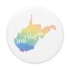 West Virginia Pastel Colors PopSockets Grip and Stand for Phones and Tablets view 3