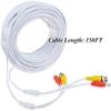 ABLEGRID 150ft White BNC Extension Cable Cord Lead for Night Owl Security HD Dome Camera CAMHDA10WDMA view 2