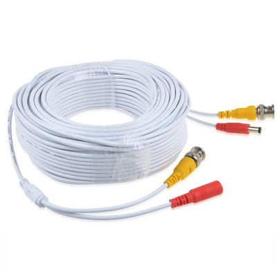 ABLEGRID White 100ft BNC Extension Video Power Cable for Samsung SDE-3004N Security System