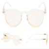 COMPUTER READING GLASSES 3 pack Blocking UV Glare Blue Light Filter Retro Round Readers Women (Transparent, 2.00) view 2