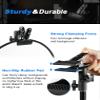 Selens 2 Packs Photography Reflector Clamp Holder Speedlite Hot Shoe Bracket with 1/4"" & 3/8"" Screw Mount with Photo Studio Light Stand, Lighting Umbrella Reflector view 3