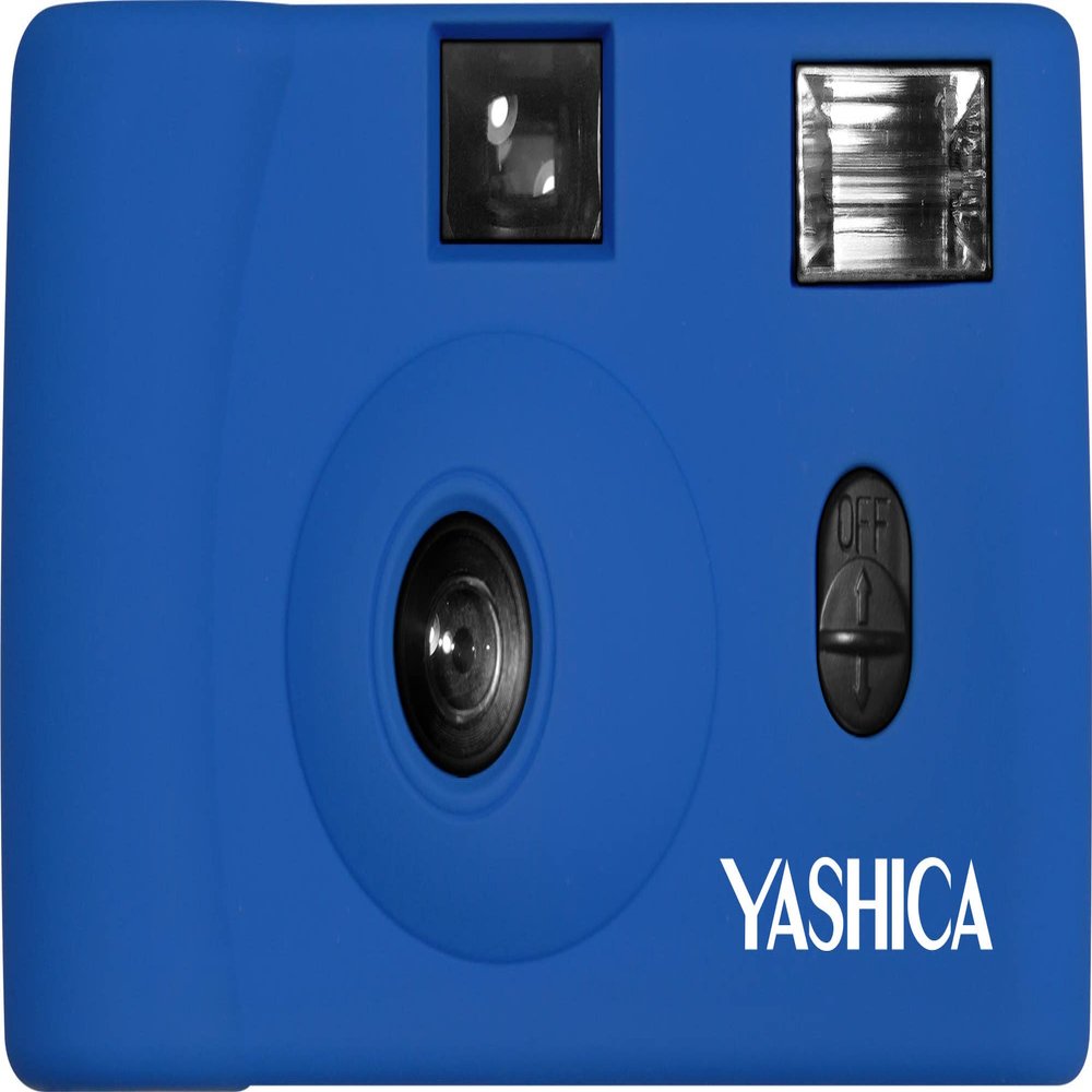 Yashica MF-1 Snapshot Art 35mm Film Camera Set (Blue)