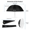 Selens Parabolic Umbrella and Diffuser Photography Lighting, 65 Inch Black Silver Reflective Deep Umbrella for Photo Studio Flash Speed Light view 4