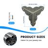 SDTC Tech 12 Pack Furniture Corner Protector 1" x 1" Antique Bronze Triangle Edge Decorative Metal Corner Guard for Storage Box Jewelry Case Cabinet Coffee Table Wooden Chest etc. view 2