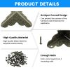 SDTC Tech 12 Pack Furniture Corner Protector 1" x 1" Antique Bronze Triangle Edge Decorative Metal Corner Guard for Storage Box Jewelry Case Cabinet Coffee Table Wooden Chest etc. view 3