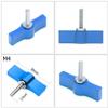 BGNING Hand Tighten Screw M4 M5 M6 Aluminum Alloy Handle Adjustable Screws DSLR Camera Photography Equipment Accessories (8pcs,M4 Blue) view 4