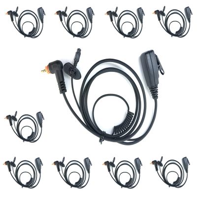 PROMAXPOWER 10-Pack Interchangeable earpiece Quick Release Female Adapter with Lapel mic PTT Compatible with Motorola SL1K SL2K SL1M SL4000 SL4000e SL7000 SL7000e SL1600 SL300 AS