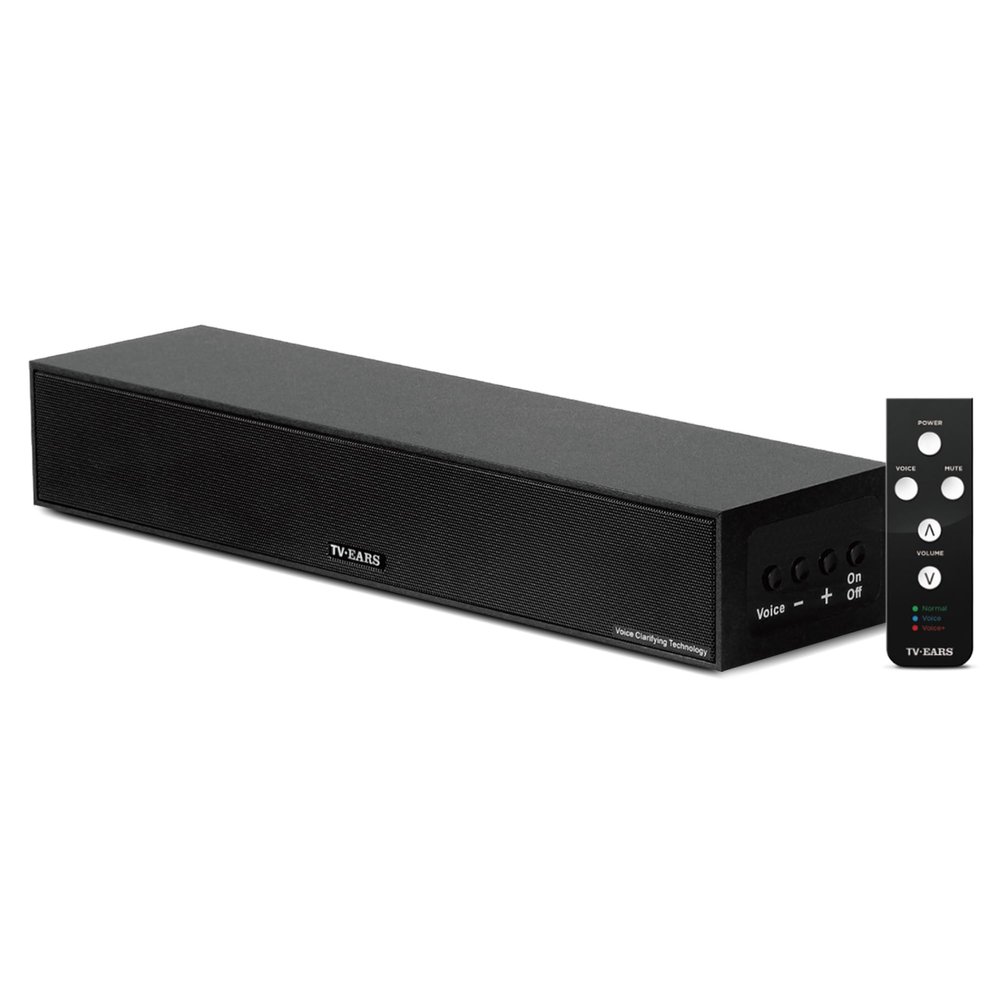 TV  Ears Sound Bar for TV, Voice Clarifying, Long Range Television Speakers, 17" SoundBar for Enhanced Dialogue on Hearing Impaired Viewers, Works with a Wide Range of TV Brands