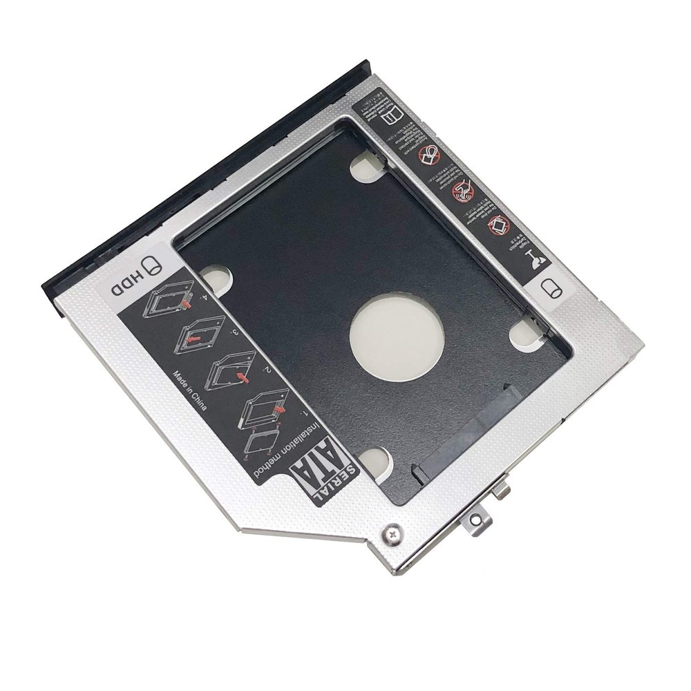 2nd HDD SSD Hard Drive Optical Bay Frame Caddy Tray for HP ZBook 15 ZBook 17 G1 G2 with Bezel Front Cover Mounting Bracket
