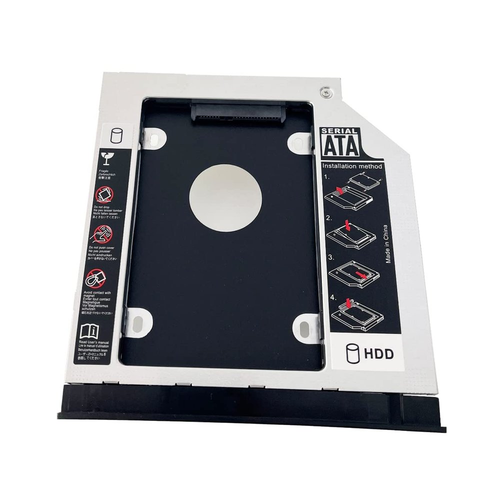 2nd HDD SSD Hard Drive Optical Bay Frame Caddy Tray for Asus X550 A550 K550 F550 W50 with Bezel Front Cover Mounting Bracket