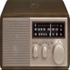 Sangean WR-16SE AM/FM/Bluetooth/Aux-in/USB Phone Charging 45th Anniversary Special Edition Wooden Cabinet Radio (Dark Walnut with Rose Gold) view 1