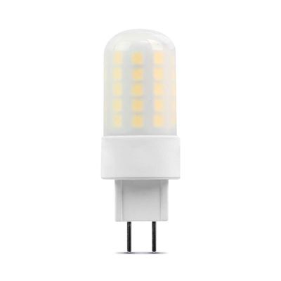 Feit Electric 50-Watt Equivalent, T4 LED Light Bulb, GY6.35 Bi-Pin Base, Dimmable, 3000k Warm White,120V for Chandeliers and Dcor Light Fixtures, BP50JCD/830/LED