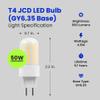 Feit Electric 50-Watt Equivalent, T4 LED Light Bulb, GY6.35 Bi-Pin Base, Dimmable, 3000k Warm White,120V for Chandeliers and Dcor Light Fixtures, BP50JCD/830/LED view 3