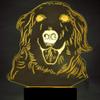 Jinnwell 3D Dog Night Light Lamp Illusion Led 7 Color Changing Touch Switch Table Desk Decoration Lamps Acrylic Flat ABS Base USB Cable Toy (Bus) view 3