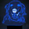 Jinnwell 3D Dog Night Light Lamp Illusion Led 7 Color Changing Touch Switch Table Desk Decoration Lamps Acrylic Flat ABS Base USB Cable Toy (Bus) view 4
